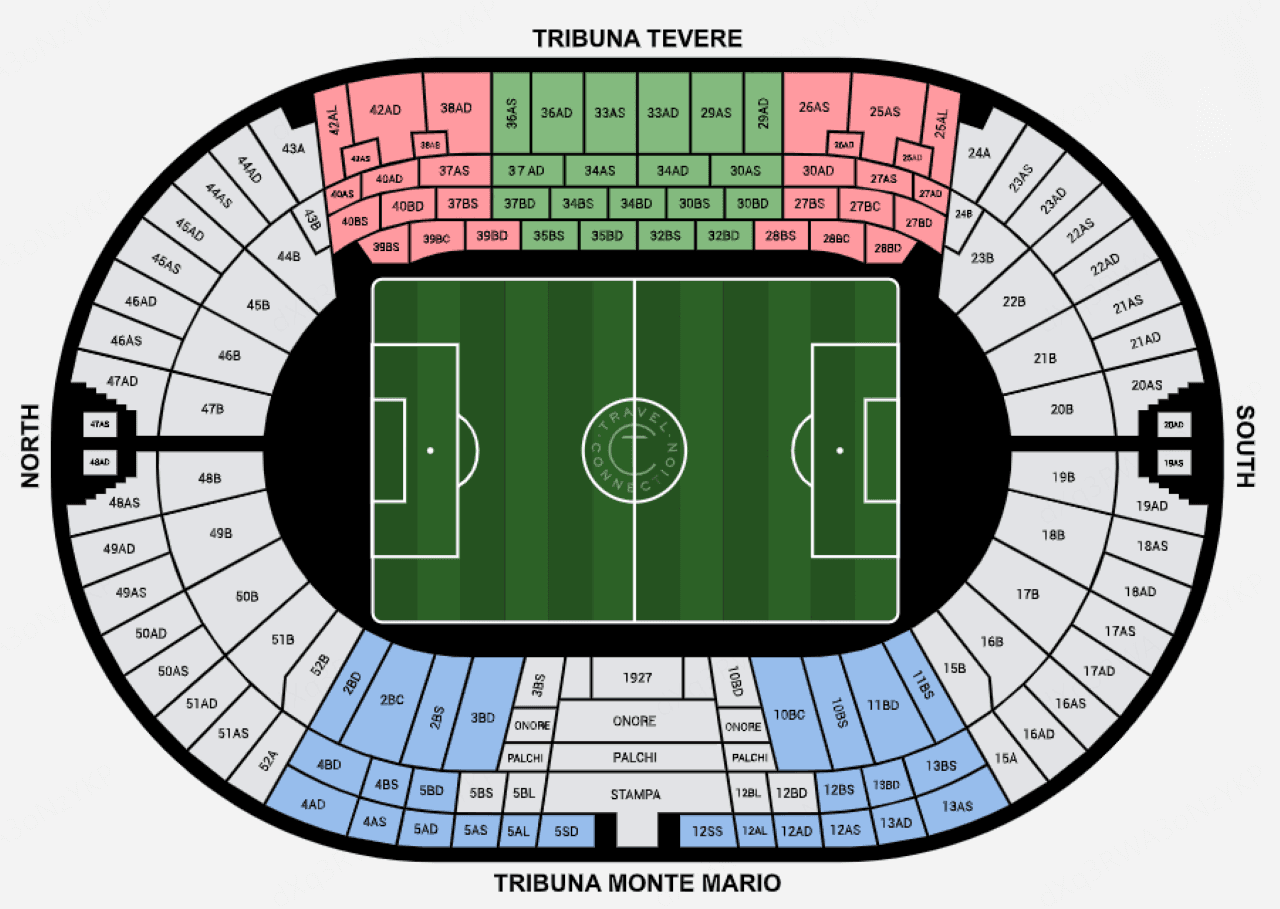 Italian Serie A Football - AS Roma FC Match Ticket at Olimpico Stadium - სურათი 3