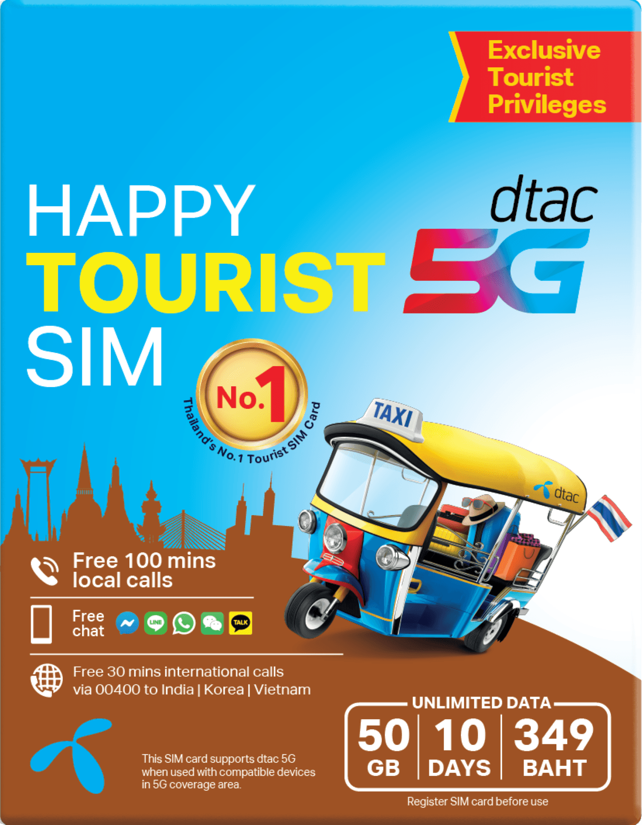 Bangkok, Thailand 5G SIM Card - Enjoy Local Network, Collect from Airport - მთავარი სურათი
