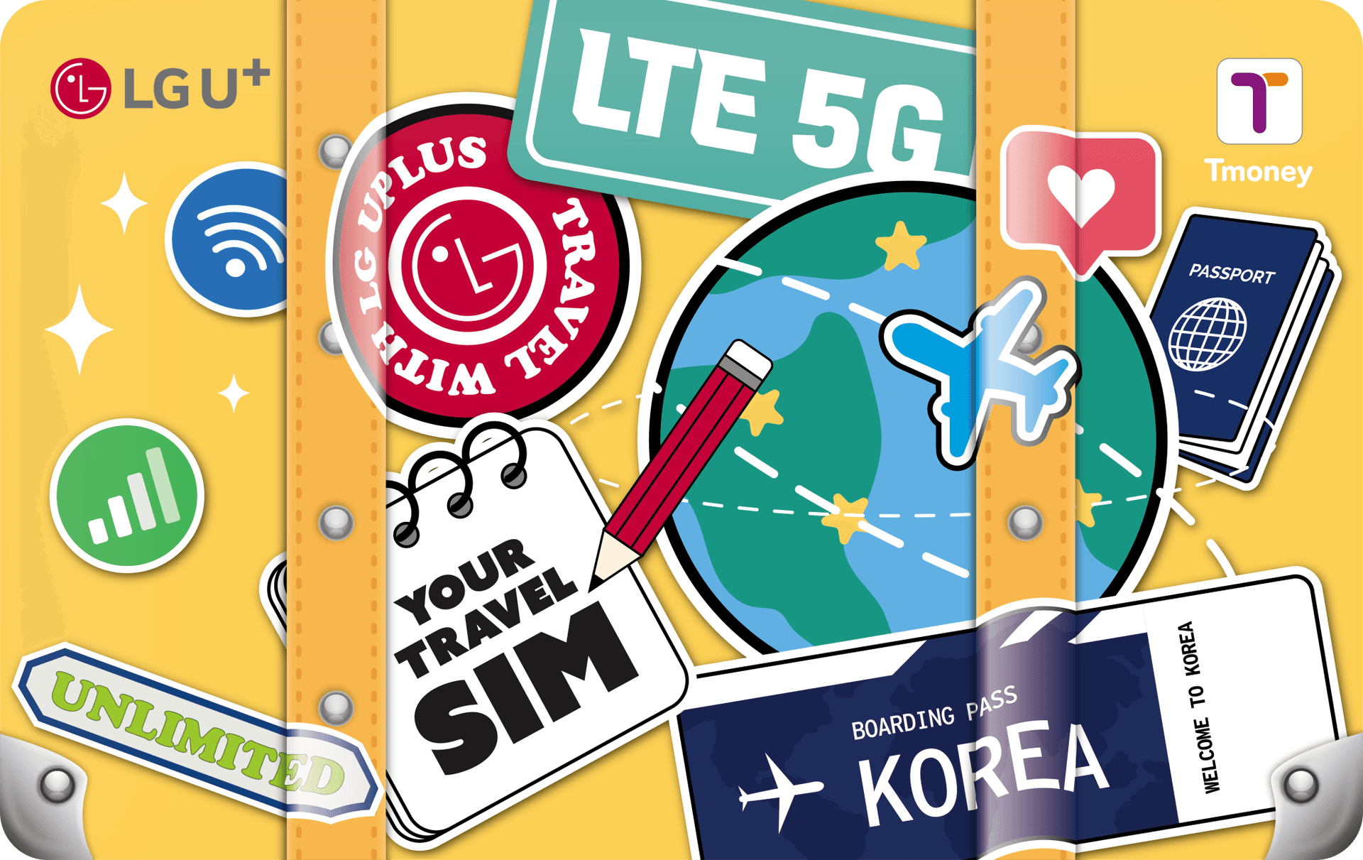 Korea 2-in-1 Unlimited Data SIM and T Money Transportation Card (Airport Pickup) - სურათი 3