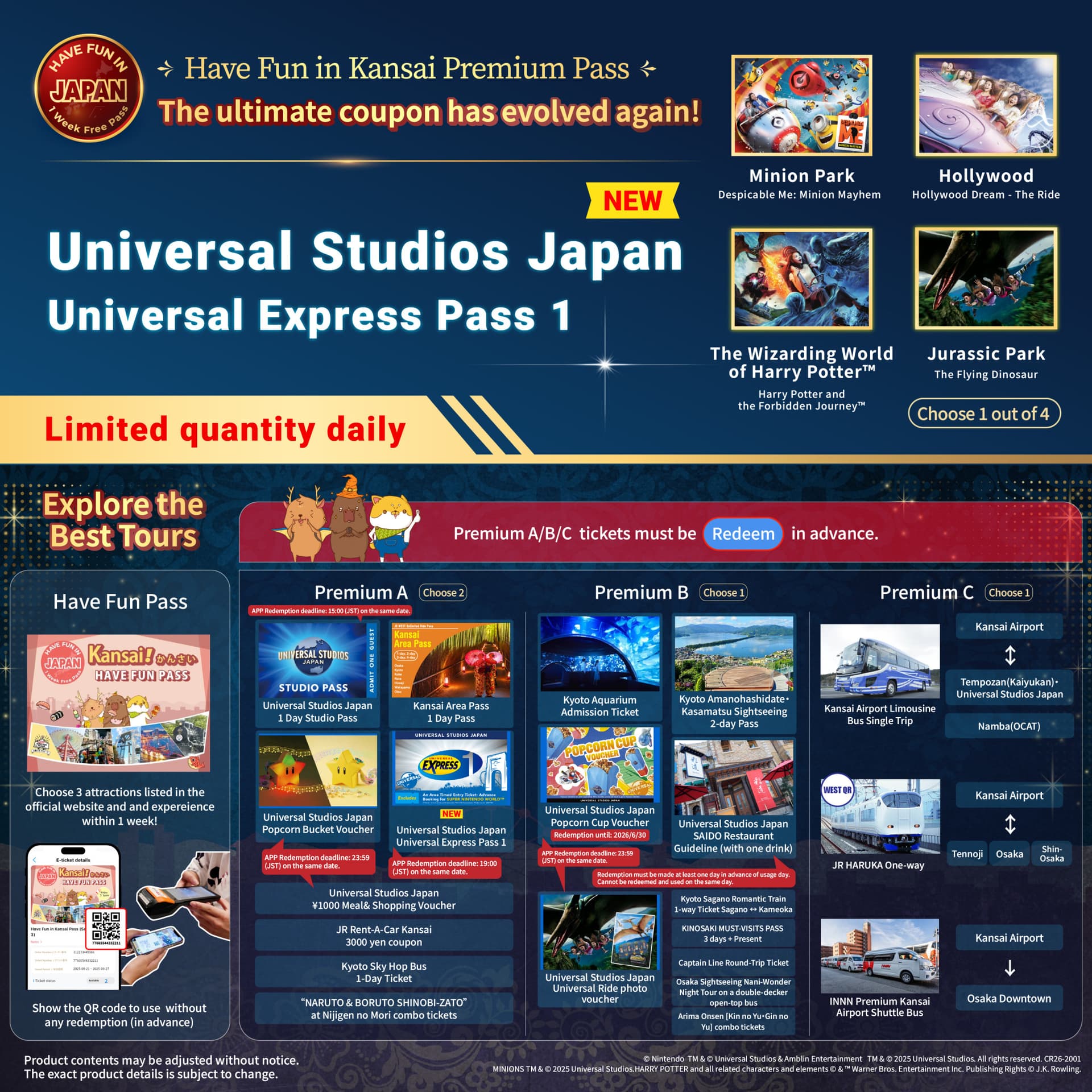 Have Fun in Kansai Premium Pass Includes Optional 1-Day Universal Studios Japan Ticket - სურათი 3